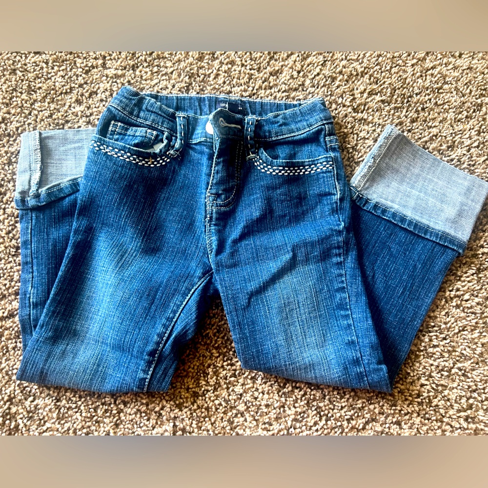 BABY GAP Girls Denim Jeans Size 4T Straight Pull On Pants